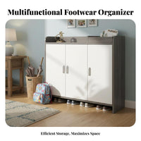 Entryway Footwear Storage Unit Large Capacity Multi-Layer Footwear Storage Unit with Doors Space Saving Household Furniture for Renters, Adults, Foyer