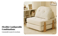 Space-Saving Tofu section Sofa Minimalist and aesthetic Living Room Furniture configurable Design Couch firm-density Foam paddings for Small Apartment Dwellers, Families, residents, Lounge Area