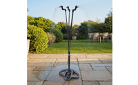 Standing Misting Sprinkler Cooling Mist with Tripod Base Stable Tripod Misting Stand  Homeowners