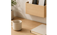 Wood Controller Holder Sturdy Wall Mounted Storage Box Self for Office