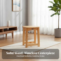Square Saddle Stool Sturdy Construction Backless Saddle Stool High Load-Bearing Built-in Footrest for Adults, Home Bar, Kitchen