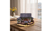 Miniature Cottage Weathered Ornament Detailed for Collectors