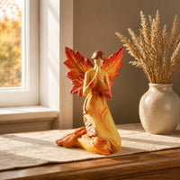 Maple Foliage Angel Warm Orange Tones Room Decoration Detailed Craftsmanship
