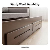 Multi-Functional Extendable Daybed with Storage Space-Saving Design Sofa Bed Easy Conversion Convertible Couch Long-Lasting Construction for Apartment Dwellers, Students, Small Homeowners, Living Room, Bedroom, Office