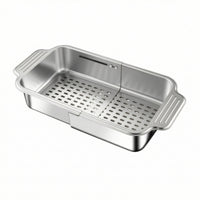 Sink Draining Basket Versatile over-the-Sink Colander Extendable for Apartment