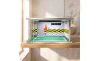 1:24 Scale Model Car Display Case with LED Light Printed Model Car Display Case with Parking Slots Realistic Parking Lot Diorama Clear for Photography