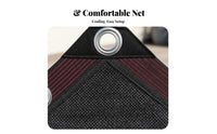 Anti-Aging Black Mesh Sunblock Material Heat Insulation Sun Shade Cloth Densely Woven Heavy Duty Shade Net Cooling Effect for Rooftop, Balcony, Courtyard, Carport