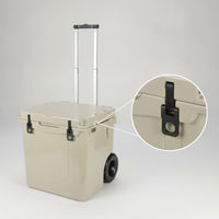 Telescoping Hard Shell Cooler with Wheels Insulated Rolling Cooler Large-Capacity Ice Chest with Wheels Portable for Camping