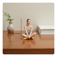 Cross-Legged Female Miniature Highly Detailed Sitting Woman Figurine Diorama Accessory for Hobbyists