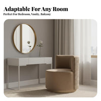 Rotating Vanity Chair Minimalist Design Plush Rotating Armchair Elegant Design Soft Upholstery for Women, Girls, Bedroom