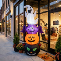 Inflatable Stack Stacked Inflate Ghost Yard Ghost Decoration Tall for Porch