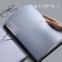 厂家A4资料册文件夹透明插页试卷收纳袋100/60页档案夹多功能卷子