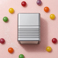 Fitted Lid Chocolate Gift Box Ribbed Sides Square Chocolate Box Textured Front Panel Glossy Top