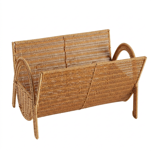 Living Room Storage Basket, Water Hyacinth Holder Wicker, Basket, Water Resistan #variant:Light Coffee