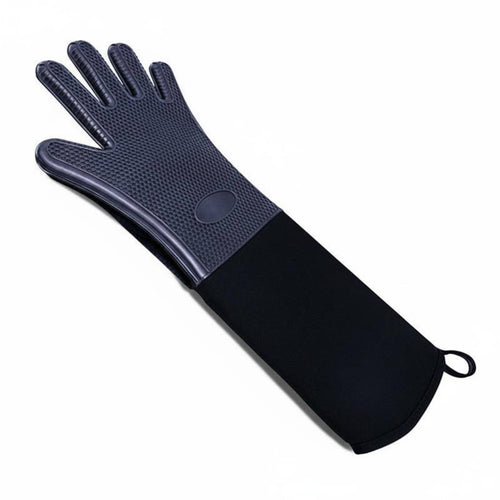 Silicone Oven Glove Non-Slip Grip Silicone Oven Gloves Easy to Clean Anti-Scald Cooking Glove for Culinary Artists, Grillers, BBQ