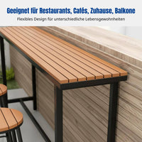 Nordic High Bar Table Wood, Iron Art, Minimalist, Restaurant, Home