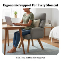 Upholstered Rotate Chair with Wood Legs Comfortable