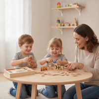 Sturdy Animal Matching Tile Puzzle Preschool Matching Tile Set with Sliding Box Convenient Wooden Puzzle with Storage Box Decorative for Classroom