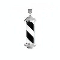Haircut Pole Lamp Waterproof Illuminated Haircut Pole Rotating Salon Lamp Electroplated Finish Wall Mounted Rotating Sign Energy