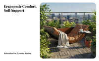Banana-Shaped Lounger with Footrest Multi-Functional Rocking Recliner Padded pad Ergonomic Design for Balcony, Living Room