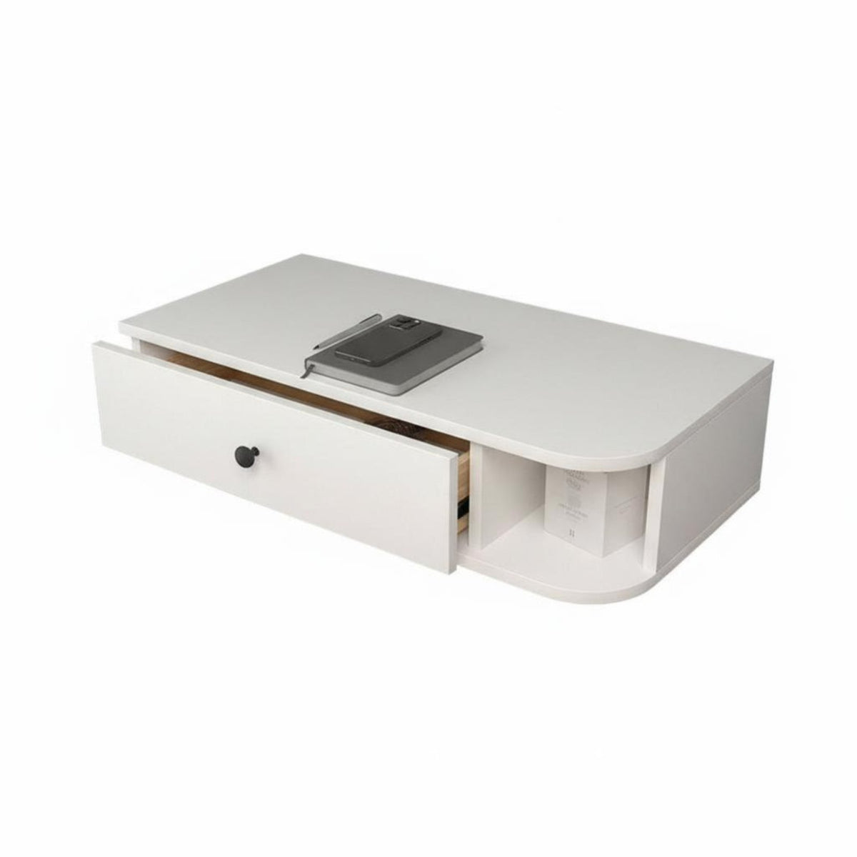 Floating Storage Console Space-Saving Wall-Mounted Desk Minimalist Design