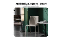 Armless Upholstered Dining Seat Minimalist Design Upholstered Armless Dining Chair Easy to Clean Stable Frame for Hotel