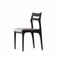 Upholstered Wood Side Chair Nordic design Padded Seat Chair with Curved Backrest Easy Assembly adaptable for Dining Room