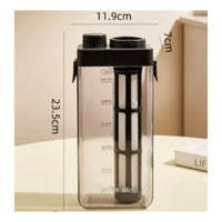 Leakproof Cold Brew Pitcher with Filter Removable Cold Brew Pitcher Reusable BPAsafe for Office Pantry