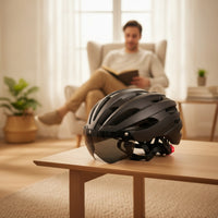Rechargeable Bike Helmet with Rear Light Vented Cycling Helmet with Light Secure Breathable for Commuters
