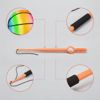 Elastic Rebound Ball with Rod Active Handheld Rebound Ball Portable Fitness Toy Low-Impact for Children, Coordination Practice