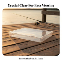 Clear Storage Box Transparent Organizer Box Multipurpose Organizer for Crafters, Hobbyists, Workshop, Craft Room, Garage