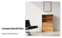 durable Wood Construction Horizontal book cabinet Minimalist aesthetic Multi-Door Accent Cabinet High Load Capacity Storage Furniture Easy Assembly for Book Collectors, Apartment Dwellers, Design aficionados, Living Room, Home Office, Bedroom, Entryway