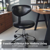Ergonomic Rolling Chair Support rotate Seat Small Footprint for Workplace