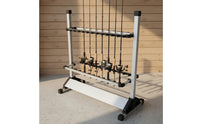 Fishing Rod Display Stand Aluminum Alloy Fishing Pole Display Stand Space-Saving for Garage