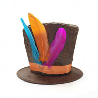 Top Hat with Feathers Novelty Top Hat with Feather Elegant for Performers