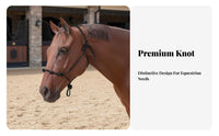 Rope Halter Twisted Crown Knotted Training Halter Equestrian Equipment Natural Horsemanship Clinician Design