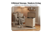 Rolling foldable Laundry Basket With casters Clothes Container Large Capacity