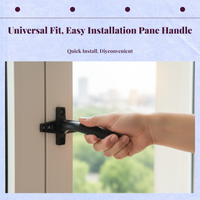 Aluminum Alloy Casement Handle, Security Lock, Universal Replacement, Push-Pull, Comfortable Grip