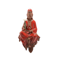 Guanyin Figurine with Lotus Detailed for Entryway, Altar