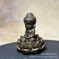 Antique-style Seated Shakyamuni Buddha Figurine for Home and Office Decor
