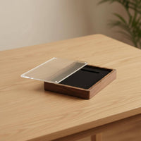 Walnut Medal Box Solid Wood Walnut Medal Case Clear Lid for Display
