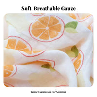 Double-Layer Printed Coverlet Breathable Towel Blanket Quick-Drying for Nursery