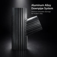 Aluminum Alloy Angled Y-Branch Rainwater Tee, Square Profile Gutter Fitting for Building Facade, Exterior Wall Drainage Connector