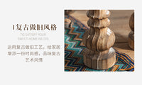 美式复古做旧实木香薰蜡烛烛台摆件餐桌浪漫烛光晚餐婚庆婚礼摆饰