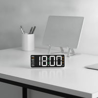 Weekday Indicators LED Digital Alarm Clock Large Display Digital Desk Clock Simple Operation Desktop Device Rounded Corners
