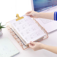 Stackable Nordic Metal File Basket for A4 Documents and Magazines