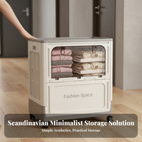 Stackable container with Front accessibleing Large Capacity Household Storage two-way accessibleing