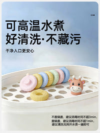 Baby Soft Silicone Stacking Rings Toy - Rainbow Tower (13 Pieces)