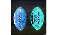 Reflective Finish American Football Sparkling Blue Synthetic Leather Football Printed Graphics Training Ball Stitched Laces