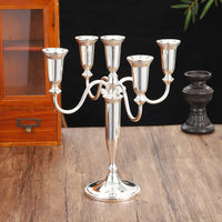 European Style Polished Three-Head and Five-Head Candle Holder for Romantic Dining